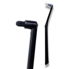 Healthy Smile Tuft Medium 6 mm Mono-Tuft Toothbrush, Black